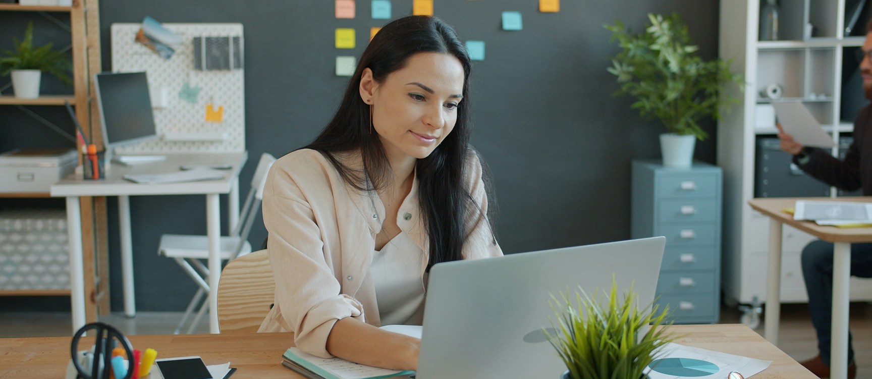 Woman working at desk
